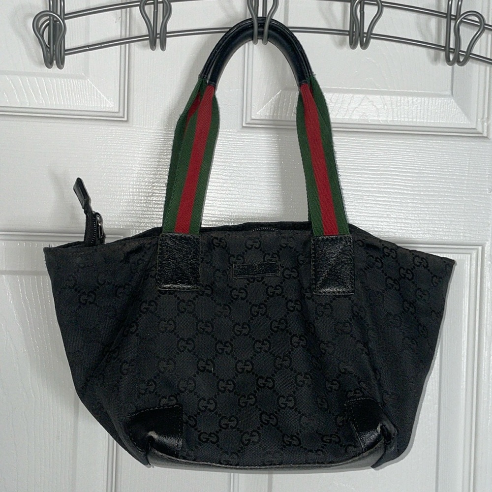 Vintage Gucci GG Canvas Web Handbag